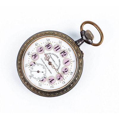 Gran reloj ferroviario franco suizo, tipo lepine, MAGNIEN&amp;Cia Horlogerie Militaire (Verdun-Sur-Le-Doubs) 