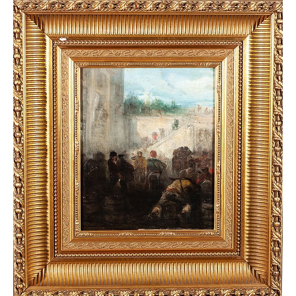 Escuela Italiana S.XVIII "Vista de la Villa Medici"