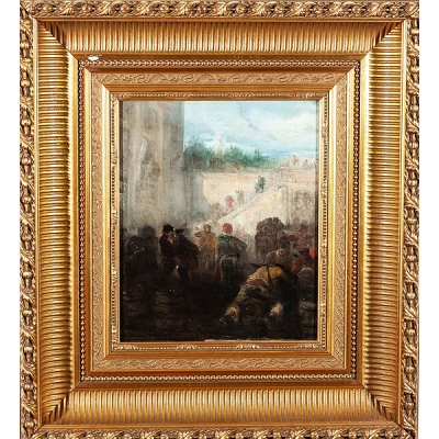 Escuela Italiana S.XVIII "Vista de la Villa Medici"