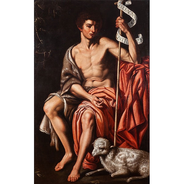 Atribuido a Pedro Orrente (Montealegre del Castillo, 1580 - Valencia, 1645) "San Juan Bautista"