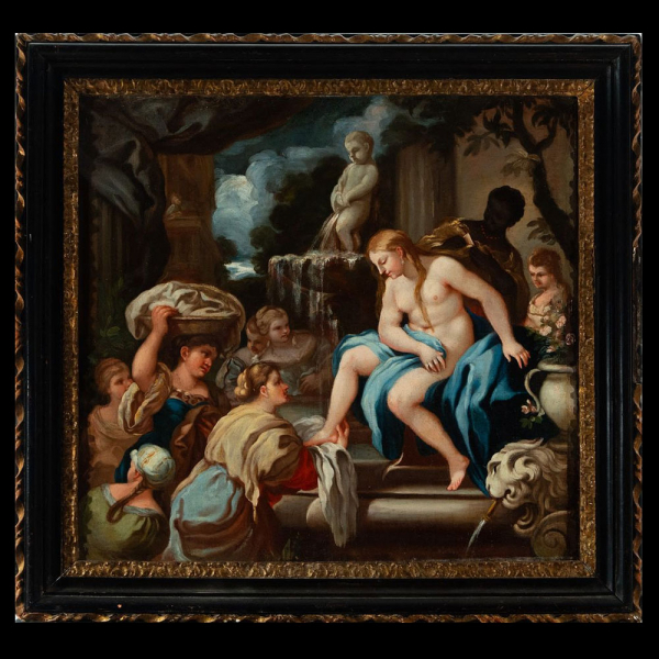 El Baño de Venus, atribuido a Luca Giordano, escuela italiana del siglo XVII. 
