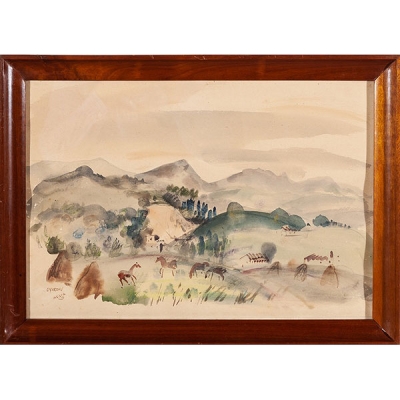 Rafael Munoa Roiz (1930 - 2012) &quot;Vista de Oyarzun&quot;