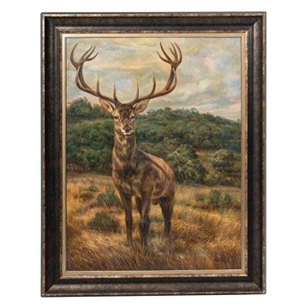 ISAAC LEON FRIAS  (S. XX) "Ciervo en el campo"