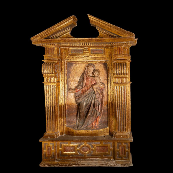 ATRIBUÍDO A SEBASTIÁN DUCETE Maestro de Toro (1568-entre 1619​​​ y 1621​) Monumental Retablo de Virgen del Huso, Castilla siglo XVI.