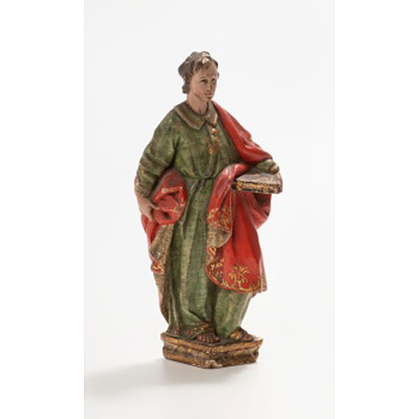 Talla en madera policromada y dorada representando "San Juan".  Época: Fin S. XVIII - Pp. S. XIX