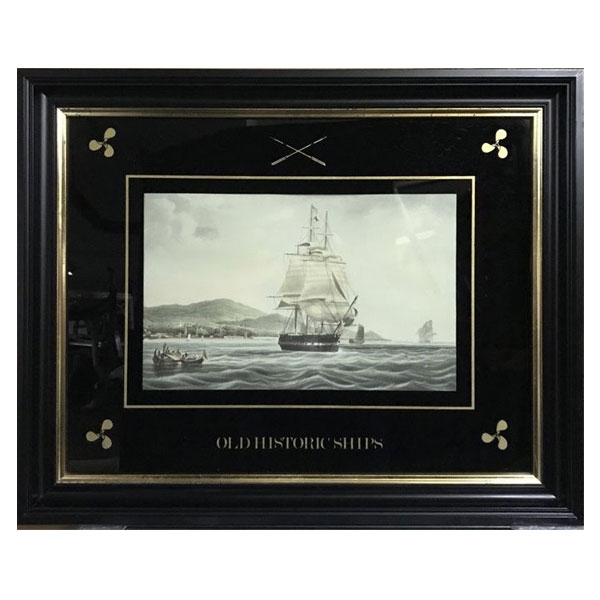 Seis estampas "Old Historic Ships" 