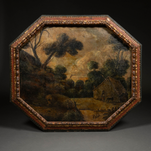 "Escena de caza"  Firmado: J. FERNÁNDEZ DE LA CUESTA 1676