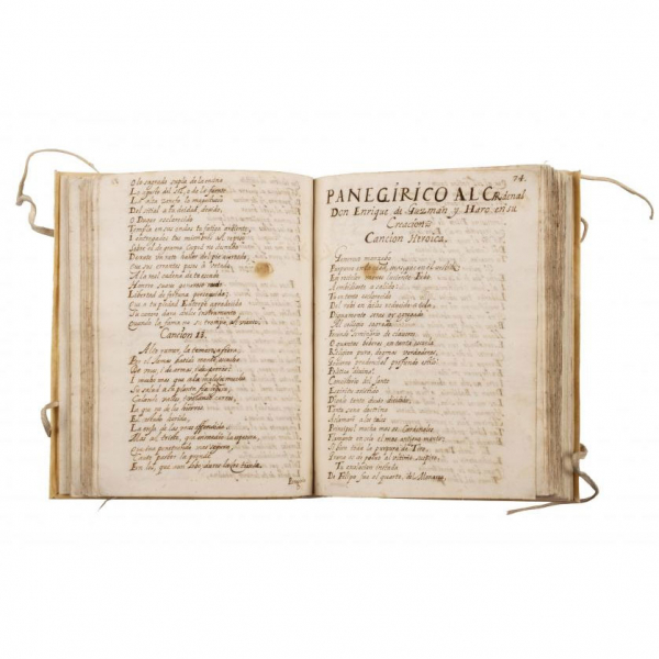 Obras de Luis de Góngora y Argote. Códice Anónimo Manuscrito.  W. de finales s. XVI-ppios. XVII.
