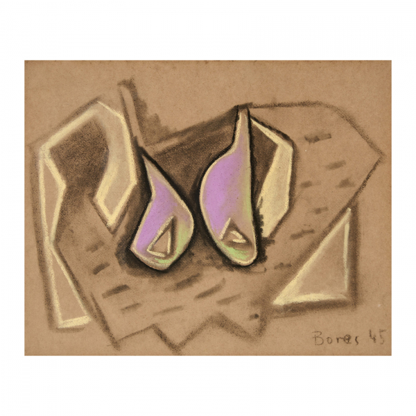 Francisco Bores (Madrid, 1898-Paris, Francia, 1972) Bodegón. Técnica mixta y pastel sobre papel.