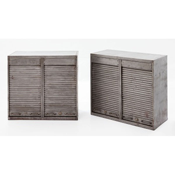 Pareja de archivadores industriales en hierro.   Época: Años 50 