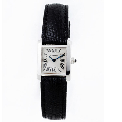 Reloj suizo sra., CARTIER Tank Fraçaise (ref: 2403), en caja 20 mm de oro blanco