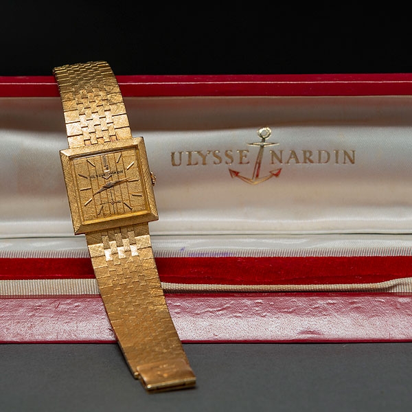 ULYSSE NARDIN Reloj pulsera Vintage en oro amarillo de 18 Kt.
