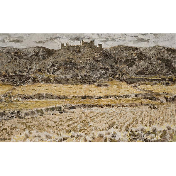 José Beulas. Montearagón "Montearagón, Huesca (1972)". Óleo sobre lienzo.  Firmado