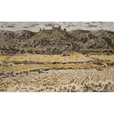 José Beulas. Montearagón &quot;Montearagón, Huesca (1972)&quot;. Óleo sobre lienzo.  Firmado