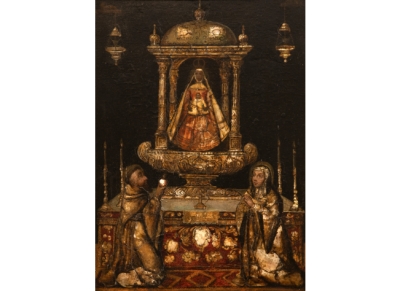 VIRREINATO DE NUEVA ESPAÑA SIGLO XVIII  Nuestra Señora de Regla con San Agustín y Santa Mónica 
