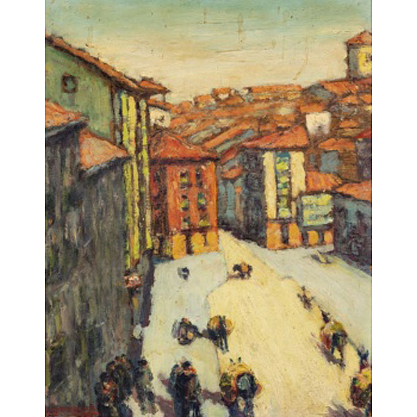 ASCENSIO MARTIARENA LASKURAIN  (San Sebastian, Guipuzcoa 1883-1966) "Plaza de Soria"
