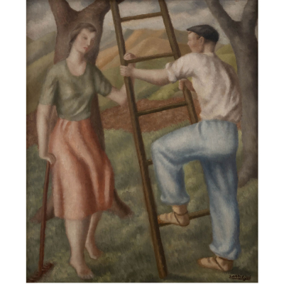 "La recolecta"  JOSE SARRIEGUI (Ordizia, 1911-1967). 