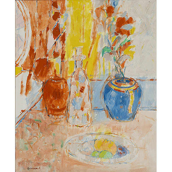 "Jarrón azul"  MANUEL QUINTANA(Venezuela, 1928-2016) 