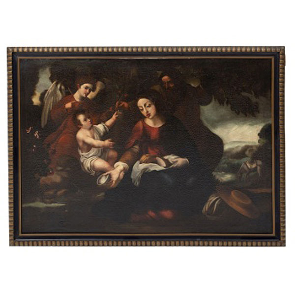  ESCUELA ESPAÑOLA  (S. XVII) "La Huida a Egipto"