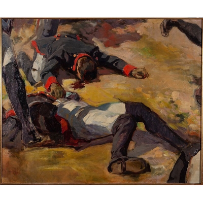 Julio Vila y Prades (Valencia, 1873 - Barcelona, 1930) &quot;Batalla de Ayacucho&quot;