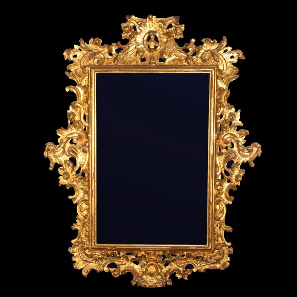 Importante Marco Barroco Veneciano en cornucopia siglo XVIII.