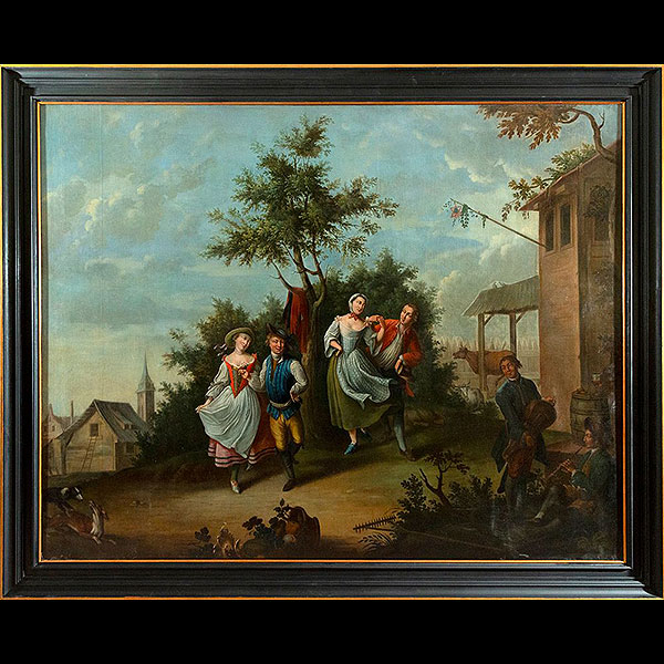 Escuela Holandesa del siglo XVIII - Escena festiva.