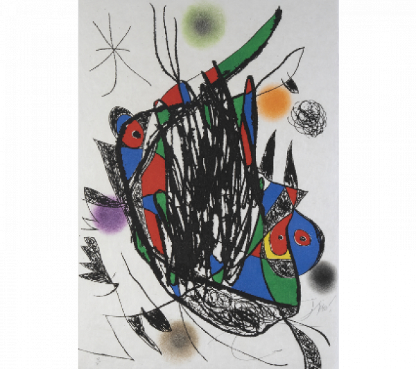 JOAN MIRÓ (Barcelona, 1893 - Palma de Mallorca, 1983) Passage de L'Égyptienne, 1985