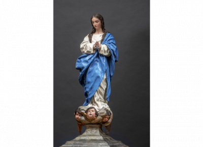 Alonso Cano? (Granada, 1601 - 1667).  Virgen Inmaculada.  Madera de cedro tallada y policromada. 