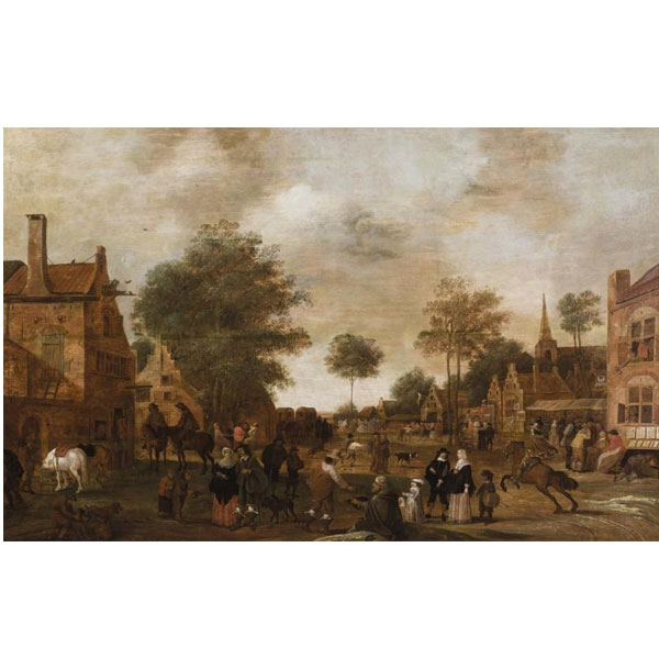 Paulus Potter XVII-XVIII. Escena de pueblo