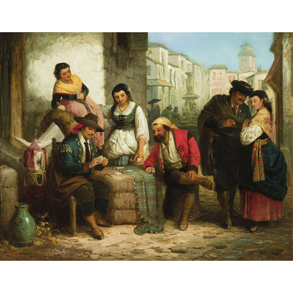 Robert Kemm. Partida de cartas y galanteo