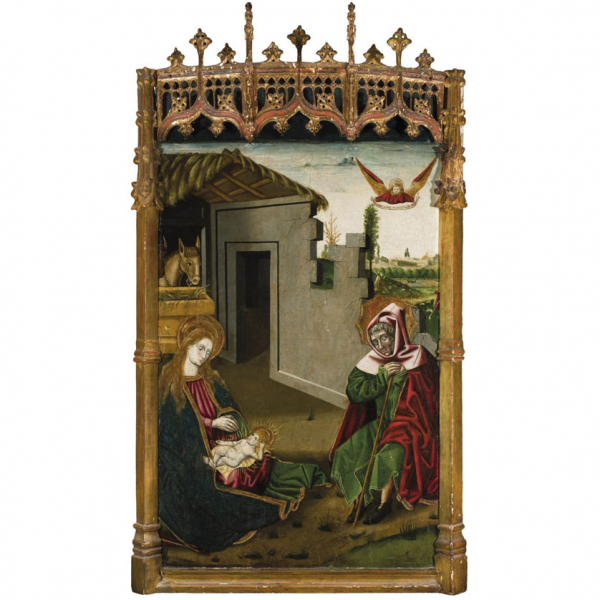 Juan de la Abadía "El Viejo".   "La Natividad". Óleo sobre tabla.