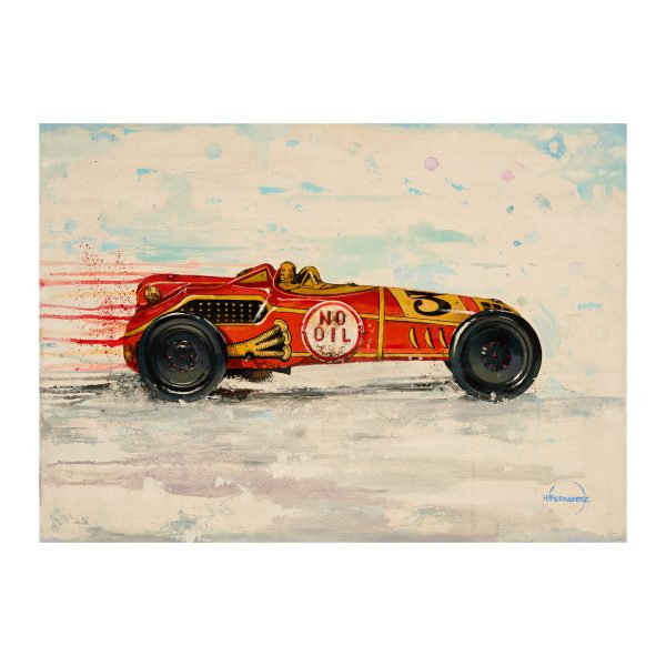 Héctor Fernández Lleida (Barcelona, 1969) No oil. Técnica mixta sobre tabla. Firmado. Titulado y firmado al dorso.