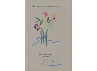 PABLO PICASSO (Málaga, 1881 - Mougins, 1973)  Gavilla de flores, c.1960 