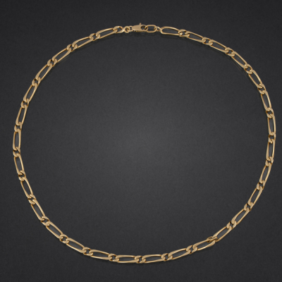 Cadena de eslabones rectangulares en oro amarillo de 18 kt.