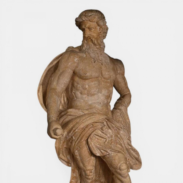 Seg&uacute;n PIETRO BRACCI (Roma, 1700 &ndash; Roma, 1773) "Neptuno/Oceanus" de la Fontana di Trevi.   M&aacute;rmol labrado.