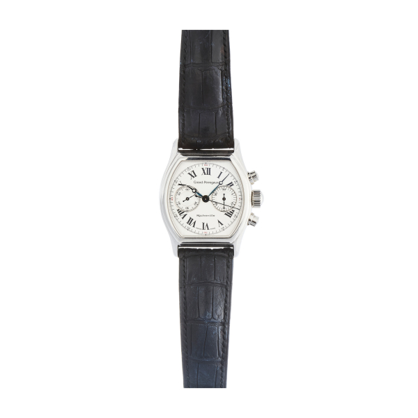 Reloj Girard Perregaux » Richeville» de pulsera unisex, c.1996. Caja tipo barril en acero y correa original en piel. Ref-Nº2710/A2733.