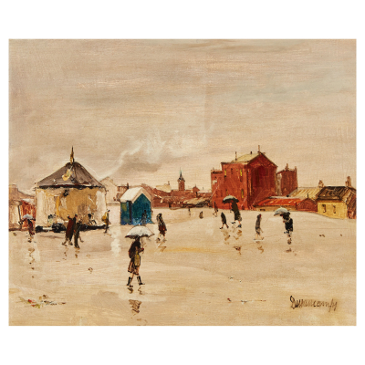 Rafael Durancamps Folguera (Sabadell, Barcelona, 1891-Barcelona, 1979) D&iacute;a lluvioso.