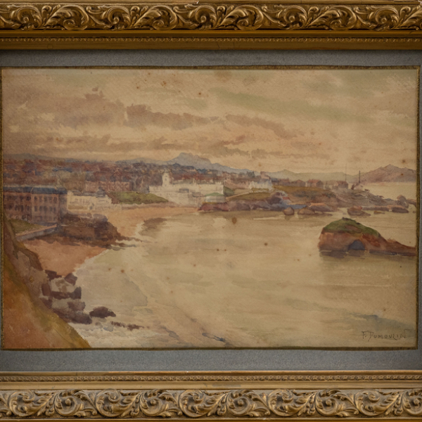 "Vista de Biarritz"  FRANCOIS DUMOULIN (Agen, 1864 - Biarritz, 1917)