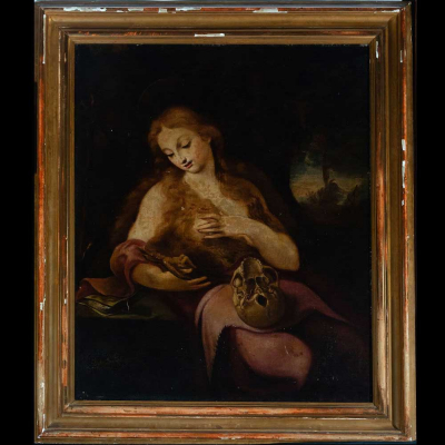 Magdalena Penitente, escuela cordobesa del siglo XVIII, círculo de Juan Antonio Frías Escalante.