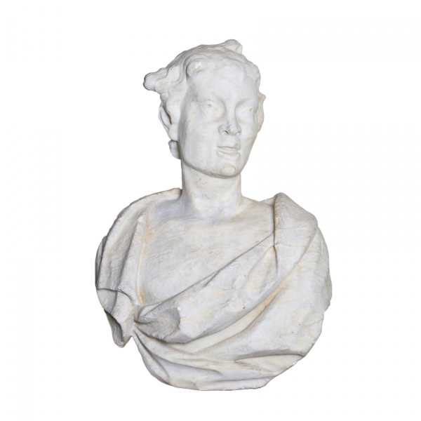 Escuela italiana, s.XVIII.  Busto.  Escultura en mármol tallado. 