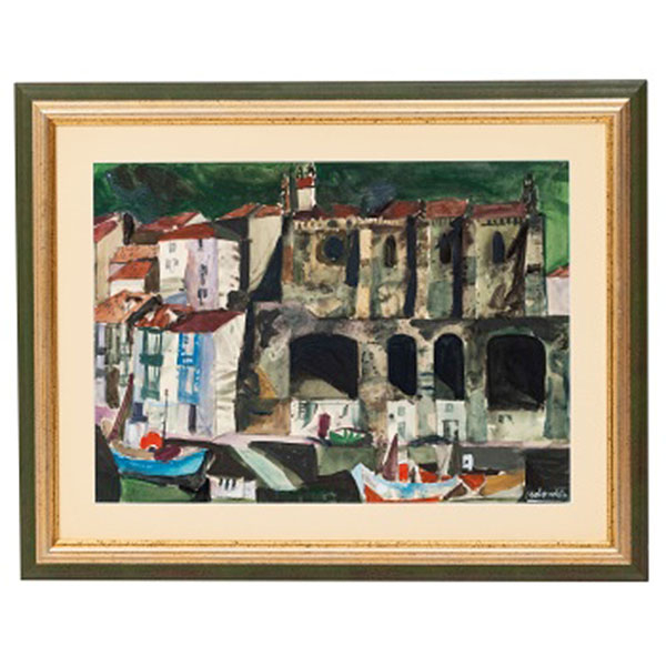 AGUSTIN REDONDELA  (Madrid 1923) "Vista de Lekeitio"