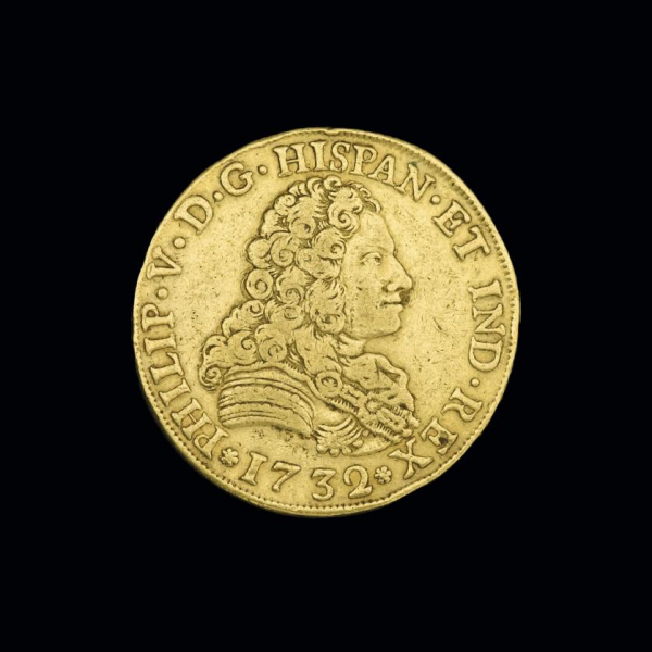 Moneda Felipe V. 8 escudos. 1732. Sevilla. 