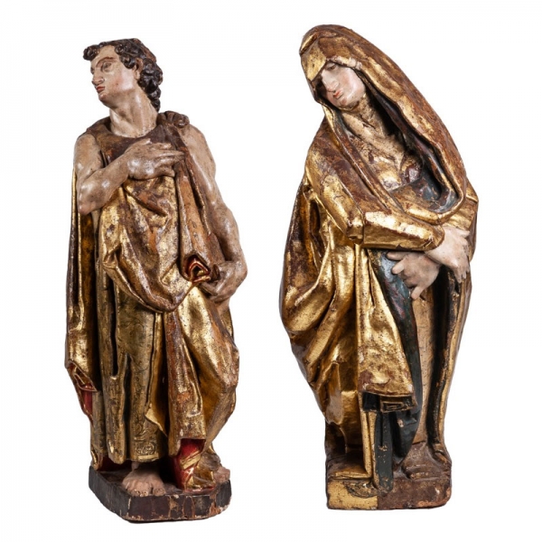 Taller de Juan de Anchieta, S.XVI "Virgen y San Juan" 