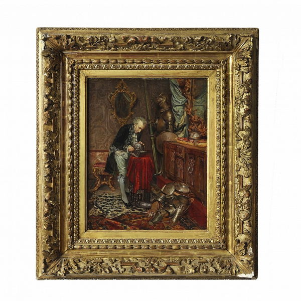 Ignacio de Le&oacute;n y Escosura (1834-1901) "El restaurador", 1869. 