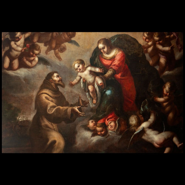 ALONSO CANO (Granada, 1601​- 1667)- LA VISION DE SAN FRANCISCO, escuela Barroca Granadina del siglo XVII