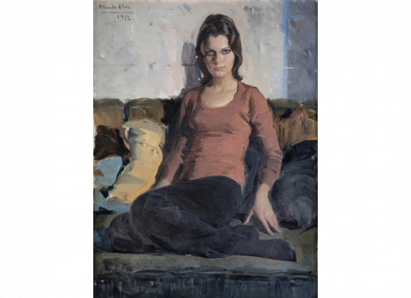 FÉLIX REVELLO DE TORO (Málaga, 1926)  La Gata, 1972   Óleo sobre lienzo. 