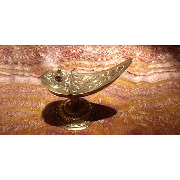 Naveta para incienso dorada, posiblemente Flandes S.XVIII 