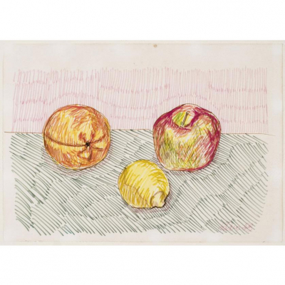 SALVATORE MANGIONE (SALVO).   &quot;Bodegón (1983)&quot;. Dibujo a rotulador sobre papel.  