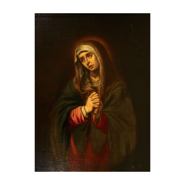 Escuela española, segunda mitad del s.XVIII. Virgen Dolorosa. Óleo sobre tela.