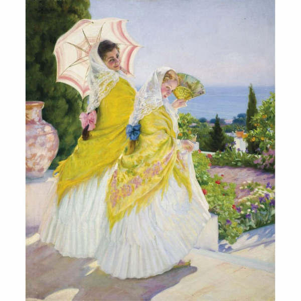 Rigoberto Soler. "Mariposas de luz (1941)". Óleo sobre lienzo. Firmado 